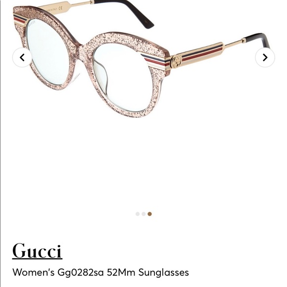 UNISEX GUCCI NUDE GLITTER BLING SUNGLASSES main image 5